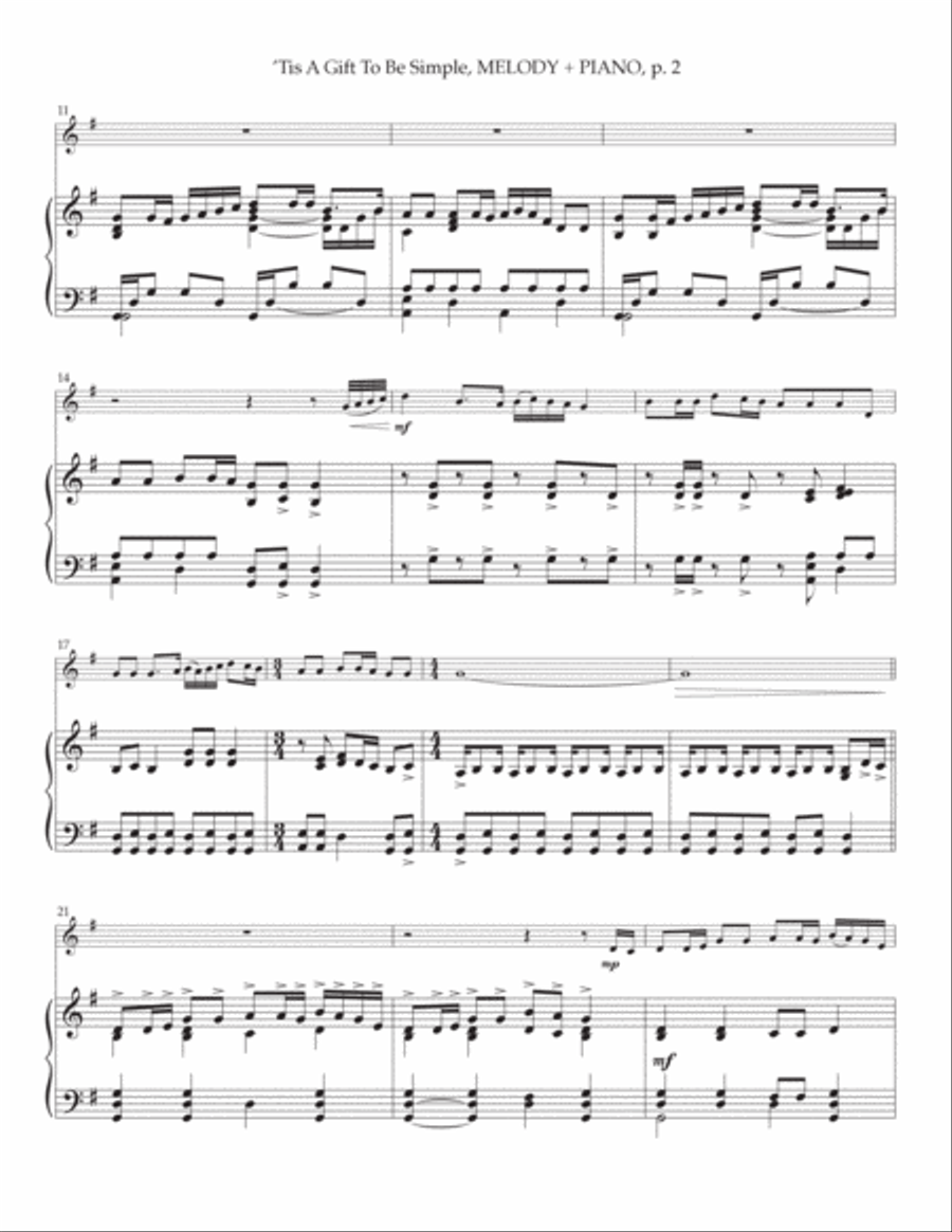 Tis A Gift To Be Simple Tis A Gift To Be Simple Flute scores gallery preview page 2