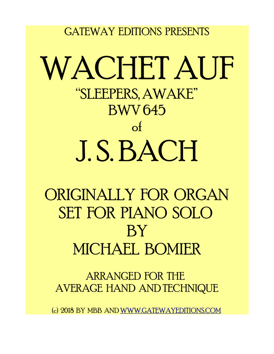 Wachet Auf BWV 645 