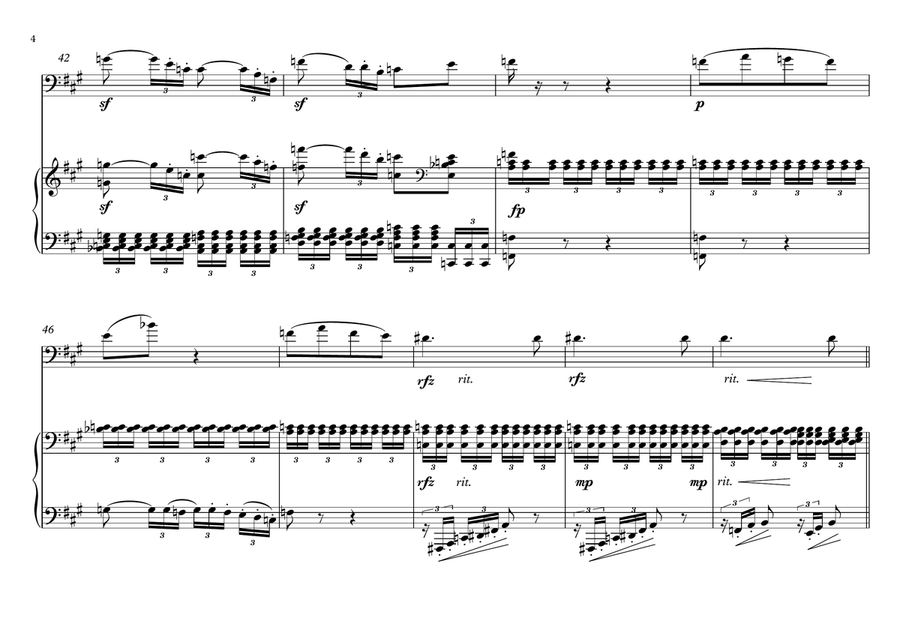 Adagio Cantabille op13 Beethoven Cello Piano duet Cello Solo scores gallery preview page 4