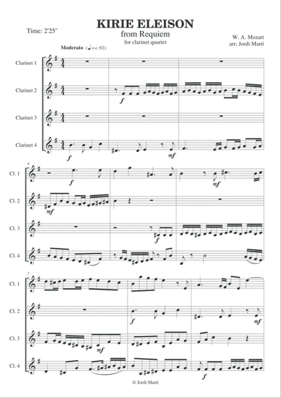 Kyrie eleison - Requiem Kyrie eleison - Requiem Woodwind Quartet scores gallery preview page 2