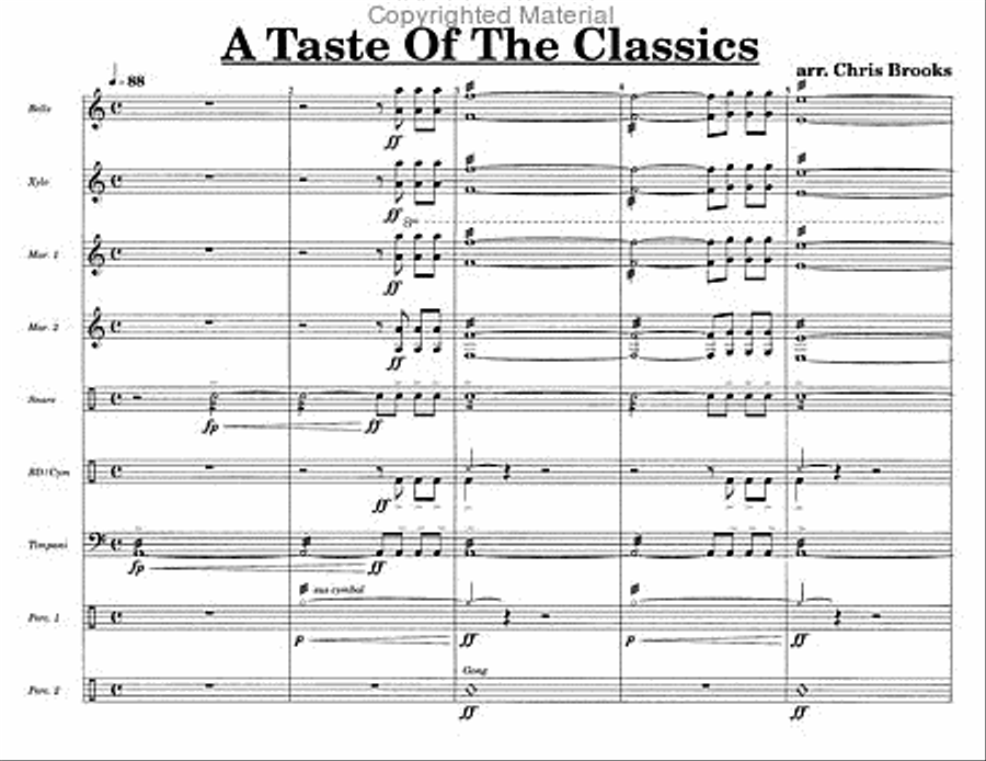 Taste Of The Classics, A Percussion Ensemble scores gallery preview page 2