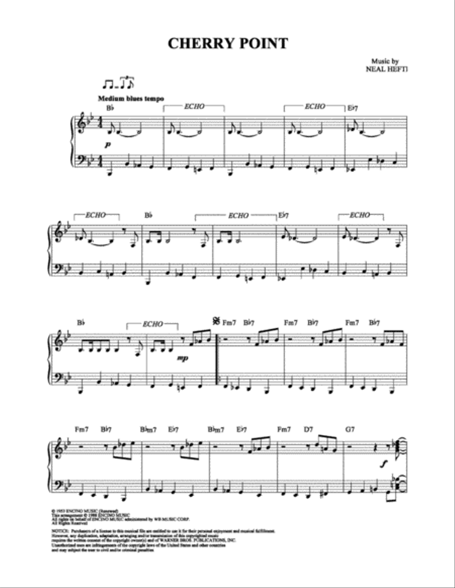 Cherry Point Piano, Vocal, Guitar scores gallery preview page 1