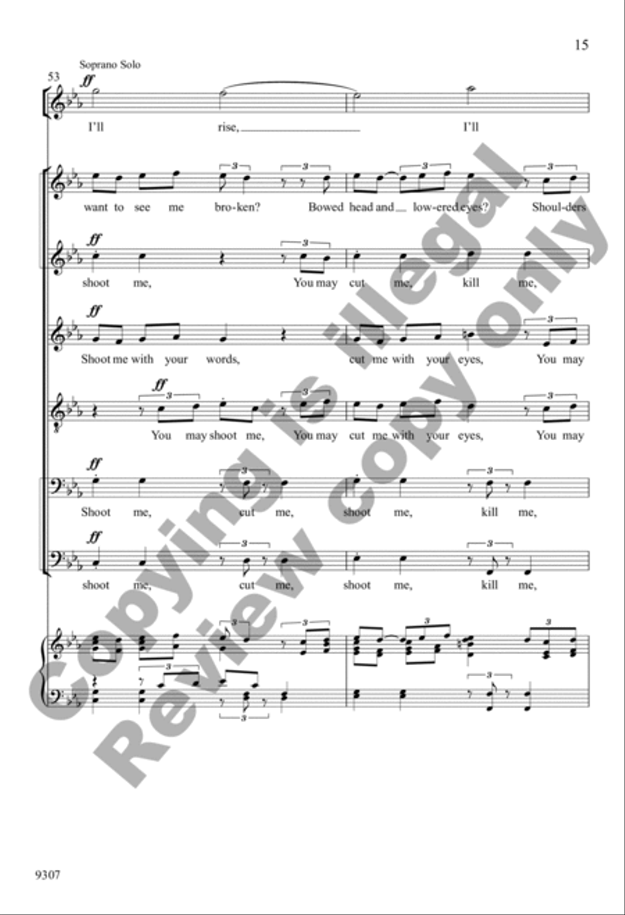 Like Moons and Like Suns, I'll Rise 4-Part scores gallery preview page 15
