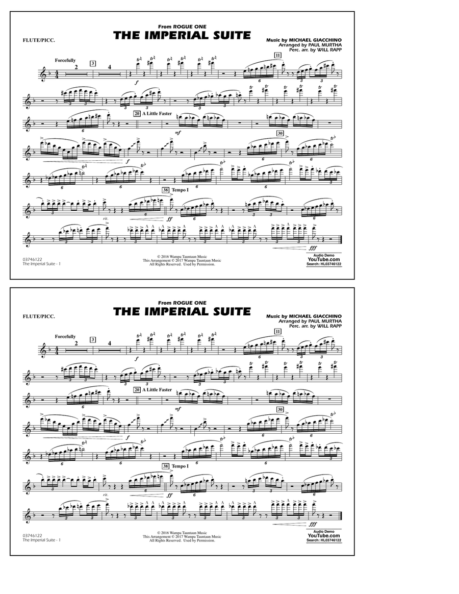 The Imperial Suite (from Rogue One: A Star Wars Story) - Flute/Piccolo Marching Band scores gallery preview page 1
