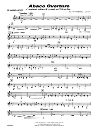 Abaco Overture: B-flat Bass Clarinet