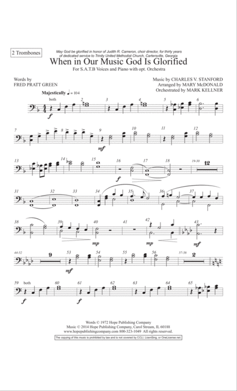 When in Our Music God Is Glorified 4-Part scores gallery preview page 34