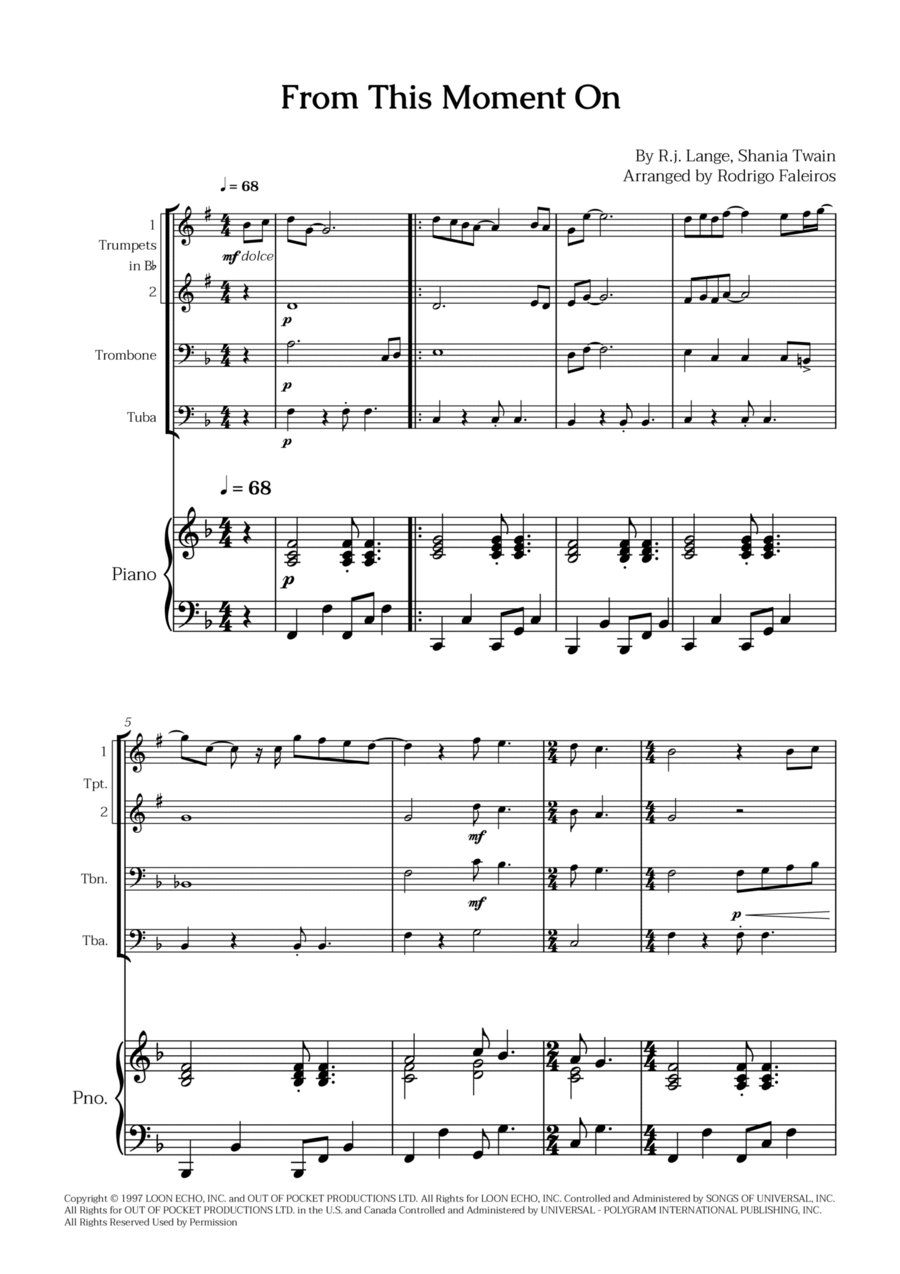 From This Moment On Trombone scores gallery preview page 1
