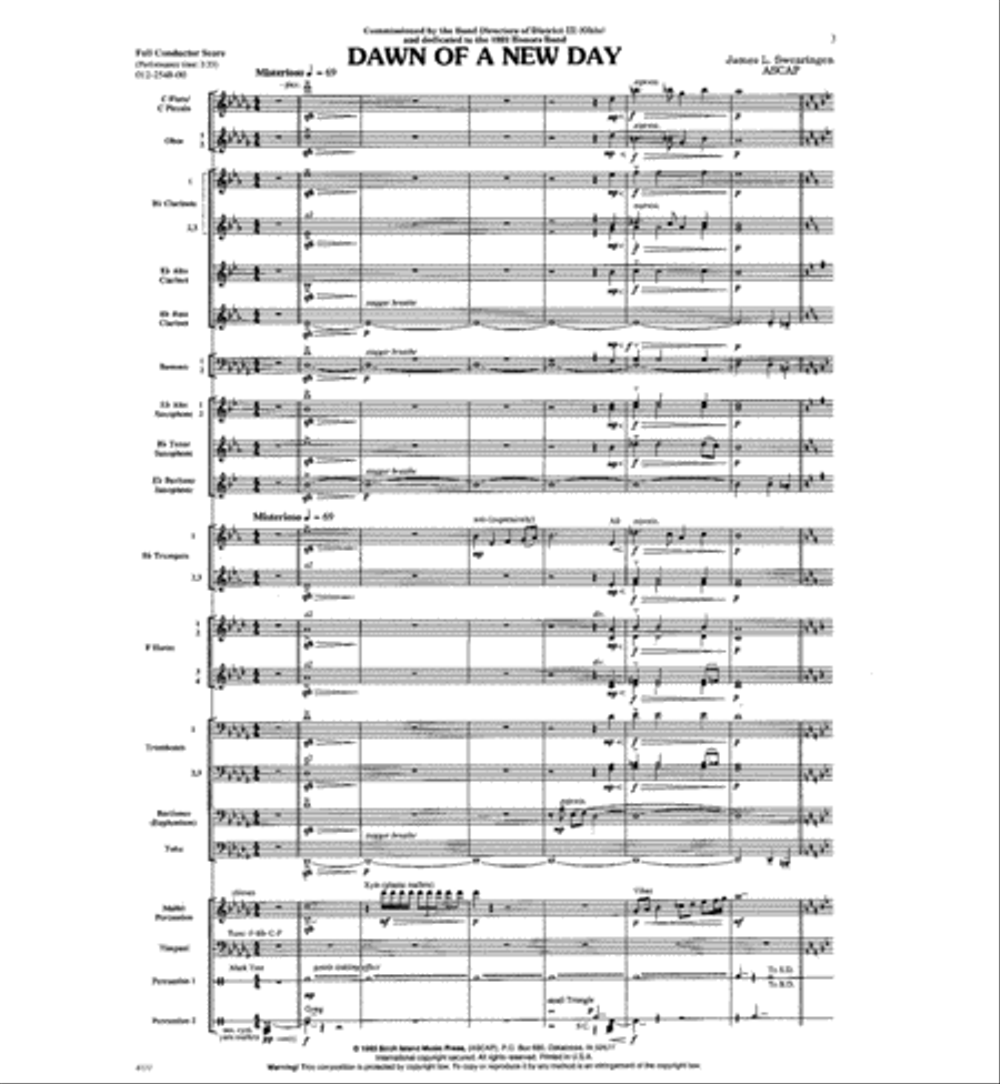 Dawn of a New Day Concert Band scores gallery preview page 2