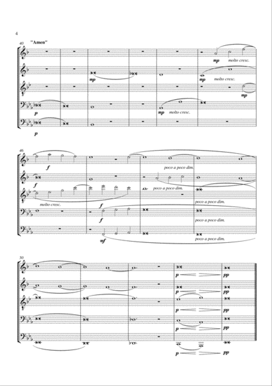 Lass dich nur Nichts nicht dauern Brass Quintet scores gallery preview page 4