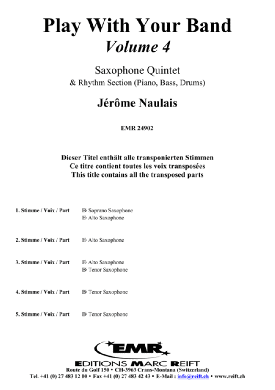 Play With Your Band Volume 4 Saxophone Quintet scores gallery preview page 3