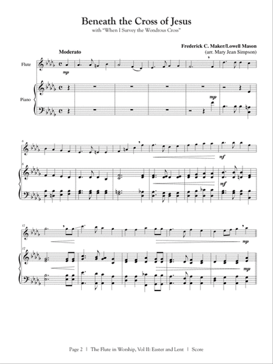 The Flute in Worship, Volume 2: Easter and Lent for Flute and Piano Flute Solo scores gallery preview page 3