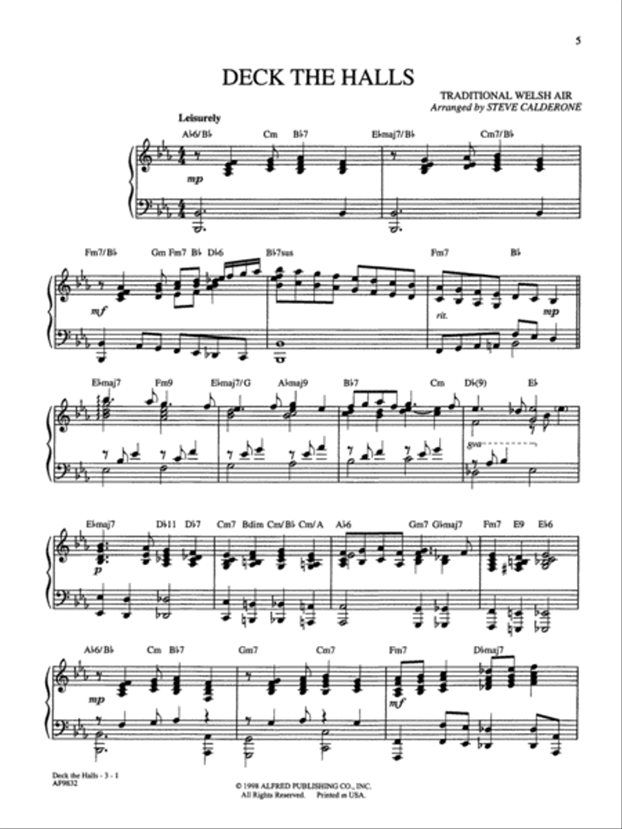 Cool Yule Piano Solo scores gallery preview page 2