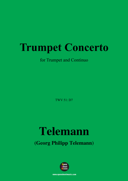 G. P. Telemann-Trumpet Concerto,TWV 51 D7,for Trumpet and Continuo image number null