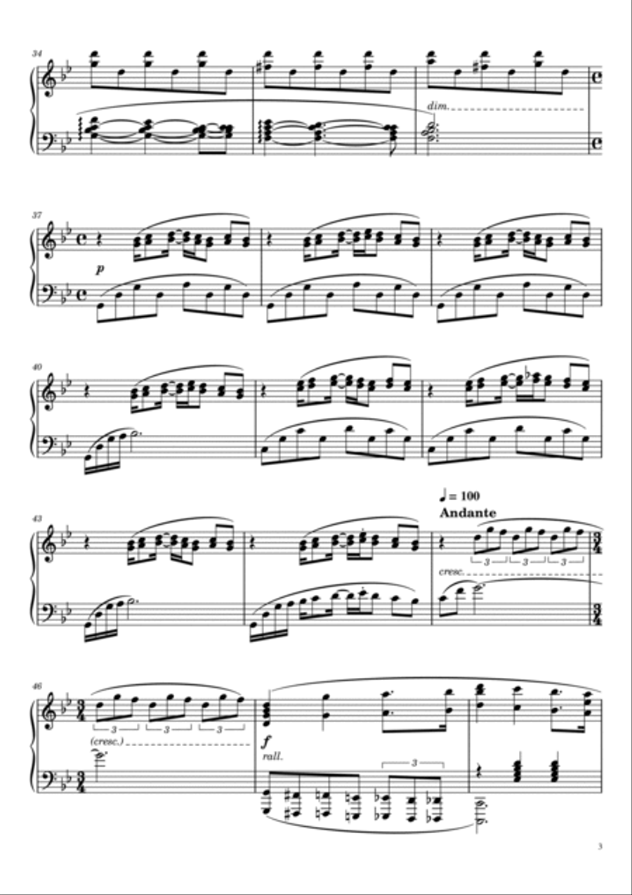 Hana-bi Hana-bi Piano Solo scores gallery preview page 3
