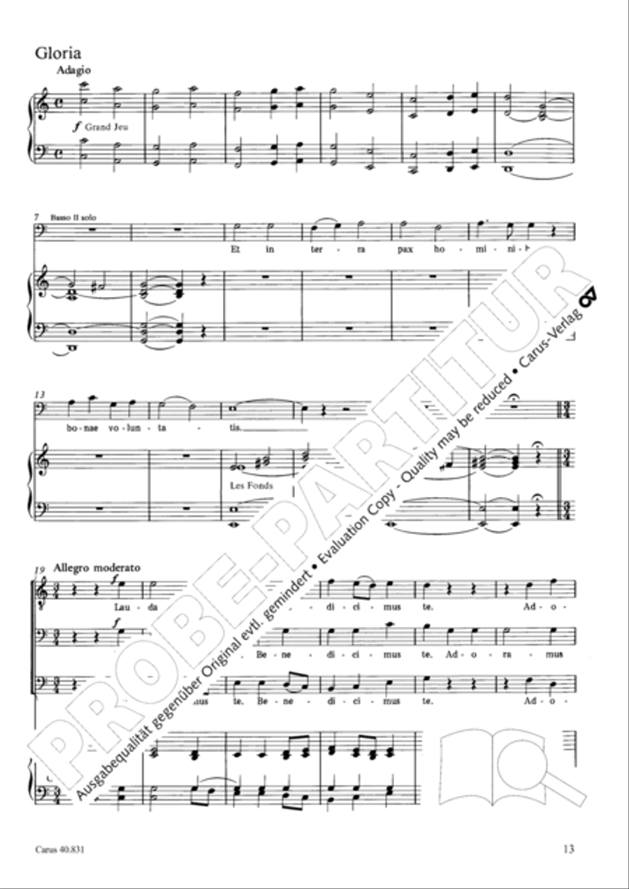 Messe breve no. 5 aux seminaires 3-Part scores gallery preview page 13