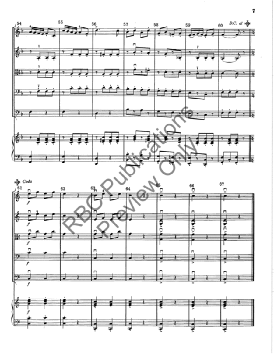 French Military March (Score) String Orchestra scores gallery preview page 8