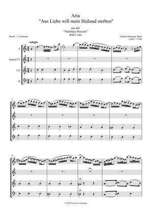 Aria "Aus Liebe will mein Heiland sterben" aus der "Matthäus-Passion" BWV 244
