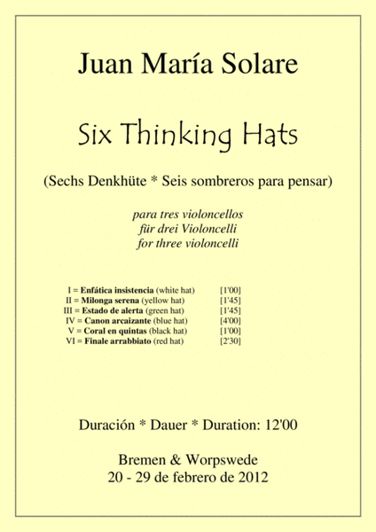 Six Thinking Hats [3 celli]