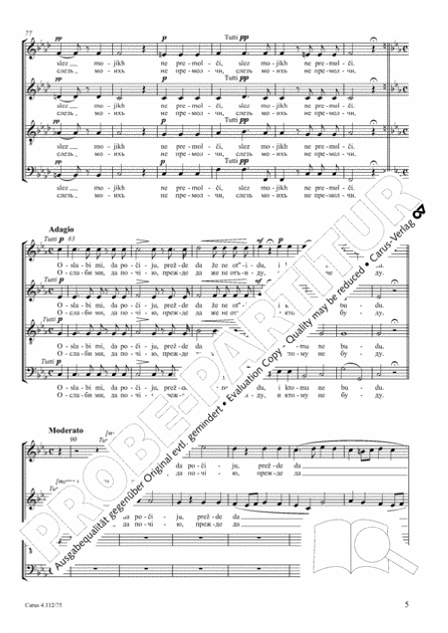 O Lord, make me to know mine end (Skazy mi, Hospodi, koncinu moju) 4-Part scores gallery preview page 6