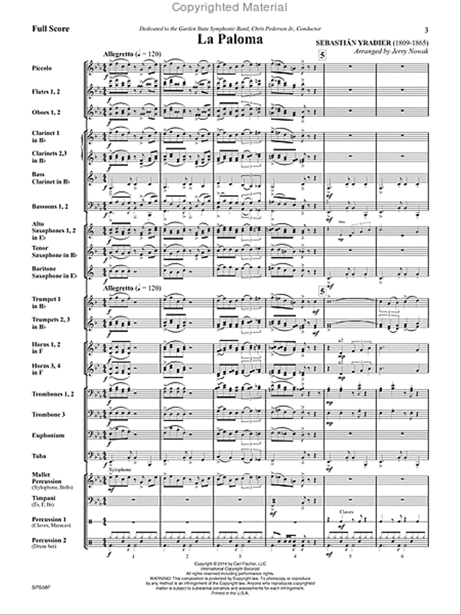 La Paloma La Paloma Concert Band scores gallery preview page 2