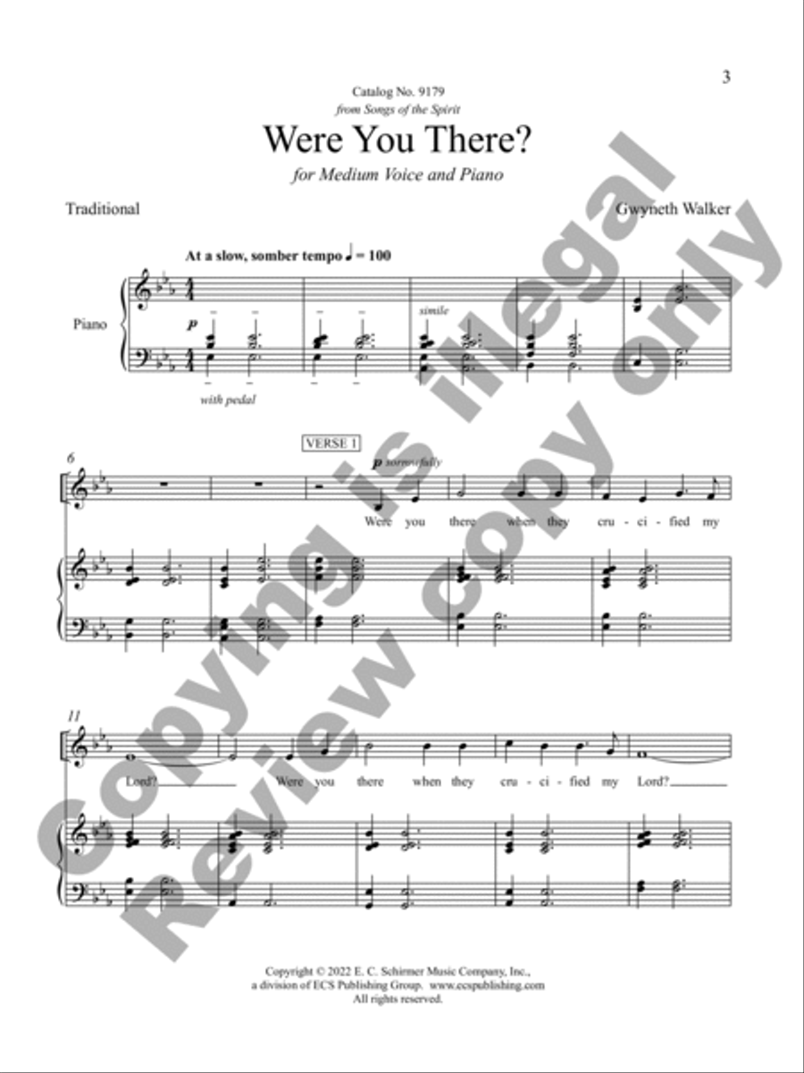 Were You There? Medium Voice scores gallery preview page 2