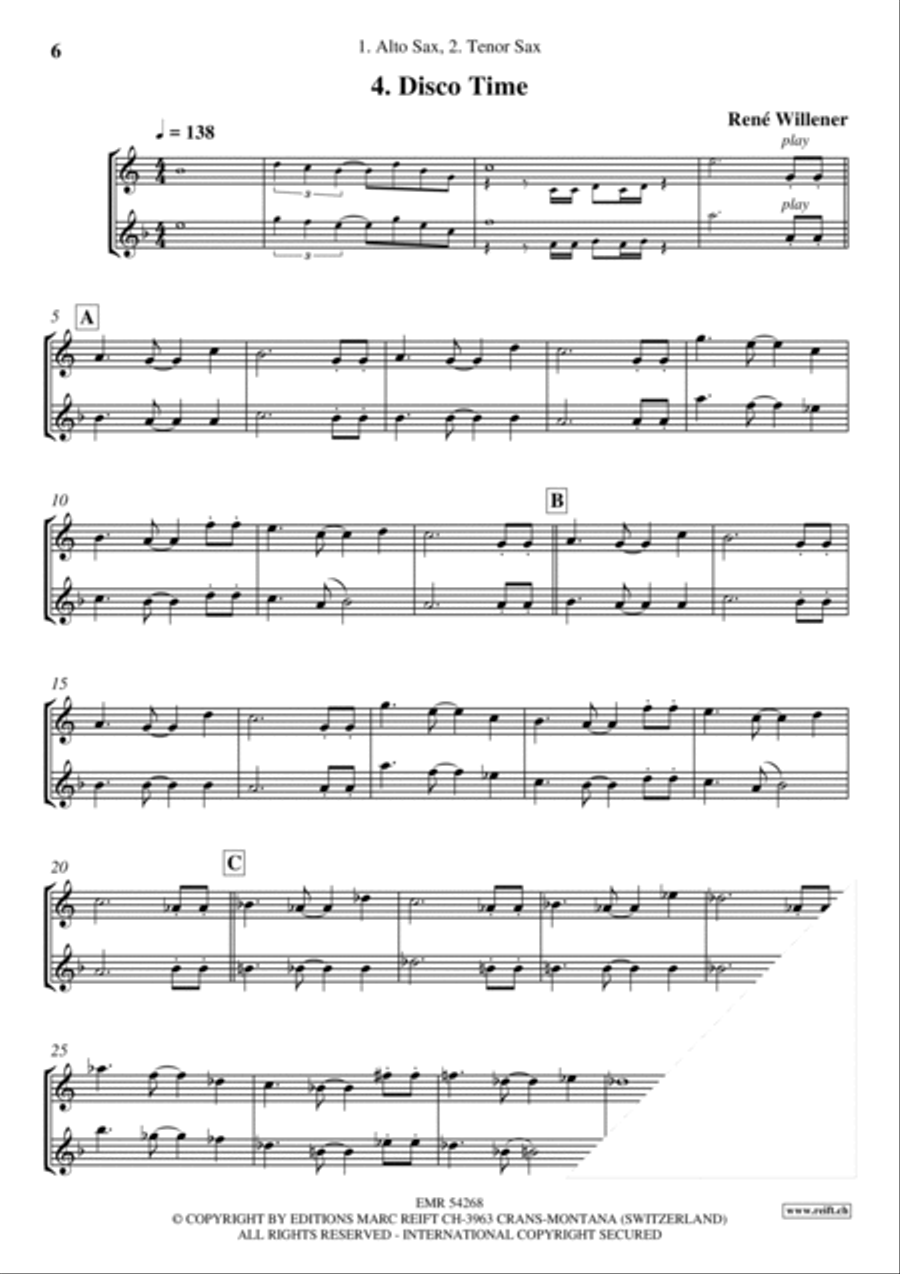 Happy Birthday Tenor Saxophone scores gallery preview page 6