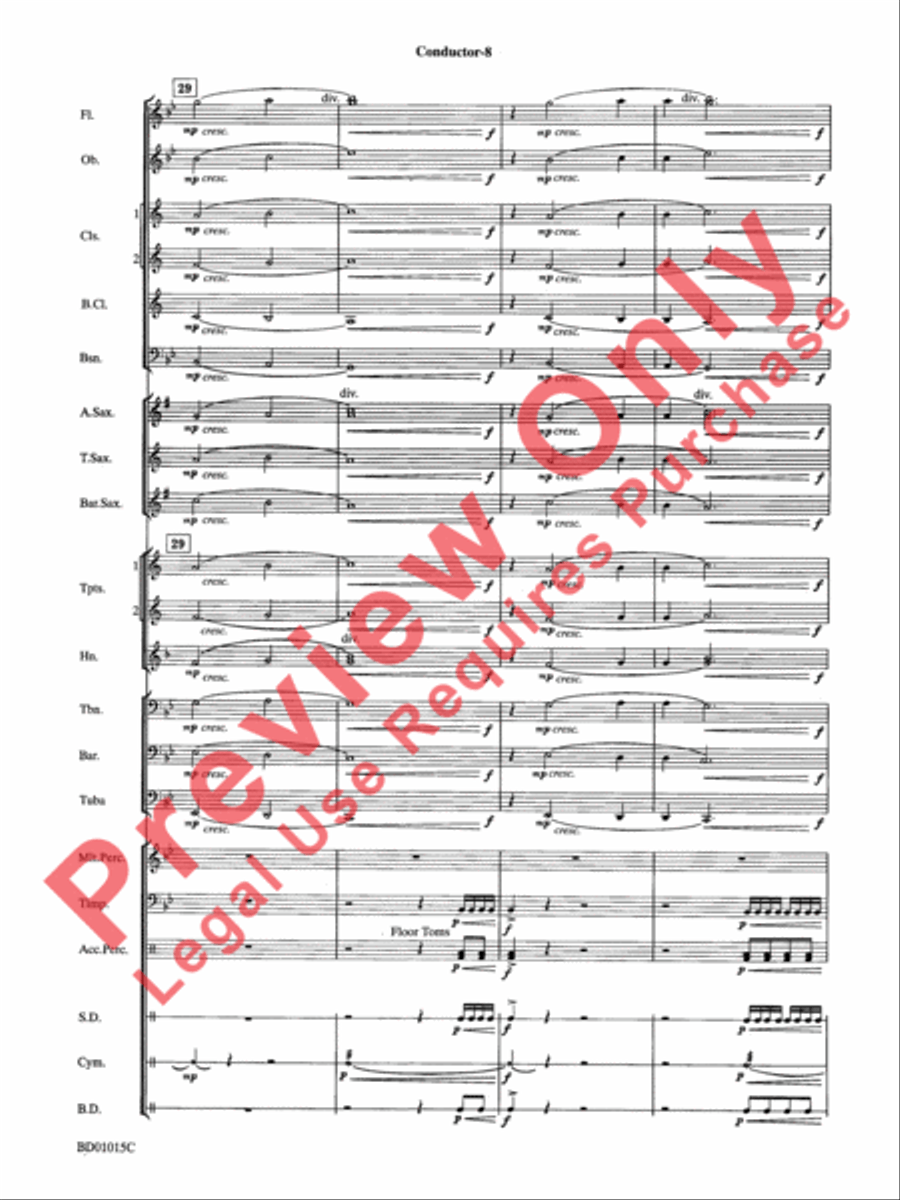 Ash Lawn Echoes (An Overture for Band) Concert Band scores gallery preview page 11