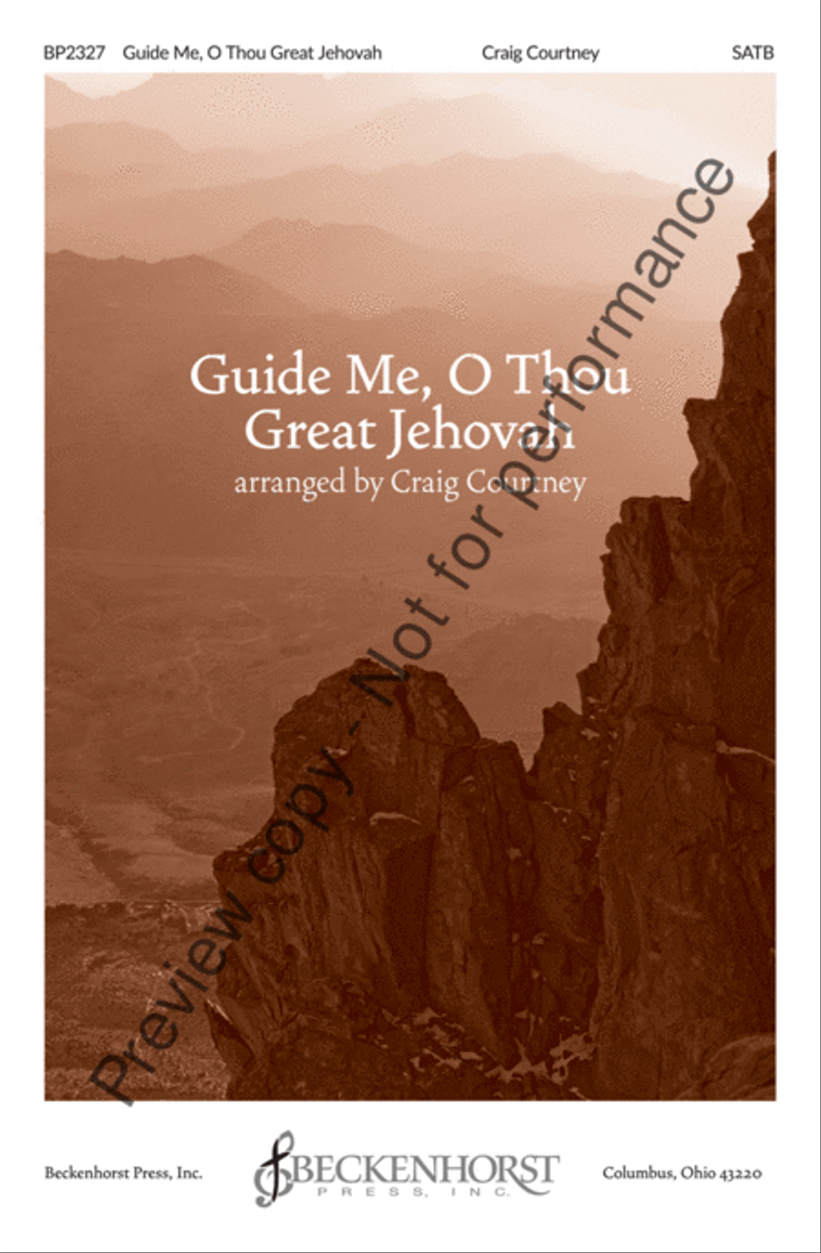 Guide Me, O Thou Great Jehovah - Courtney 4-Part scores gallery preview page 2