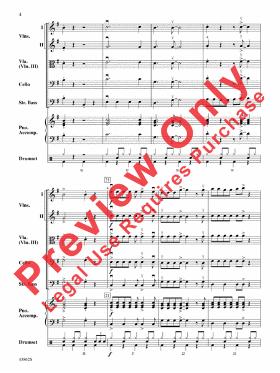 Bass-ically Christmas String Orchestra scores gallery preview page 4