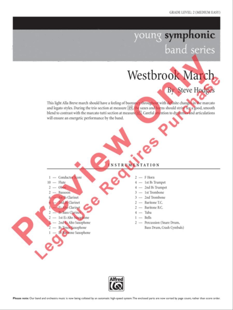 Westbrook March Concert Band scores gallery preview page 2