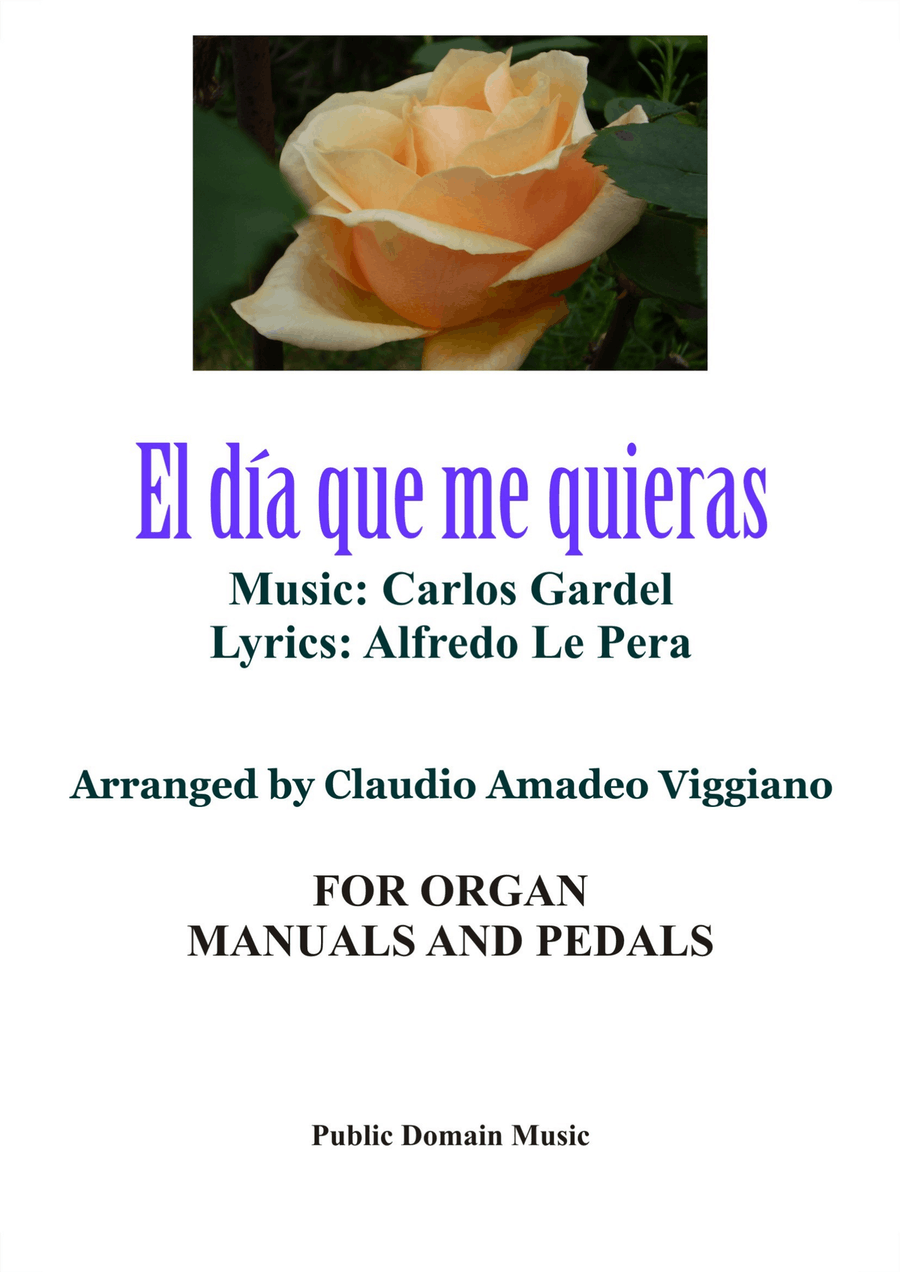 El día que me quieras Organ Solo scores gallery preview page 1