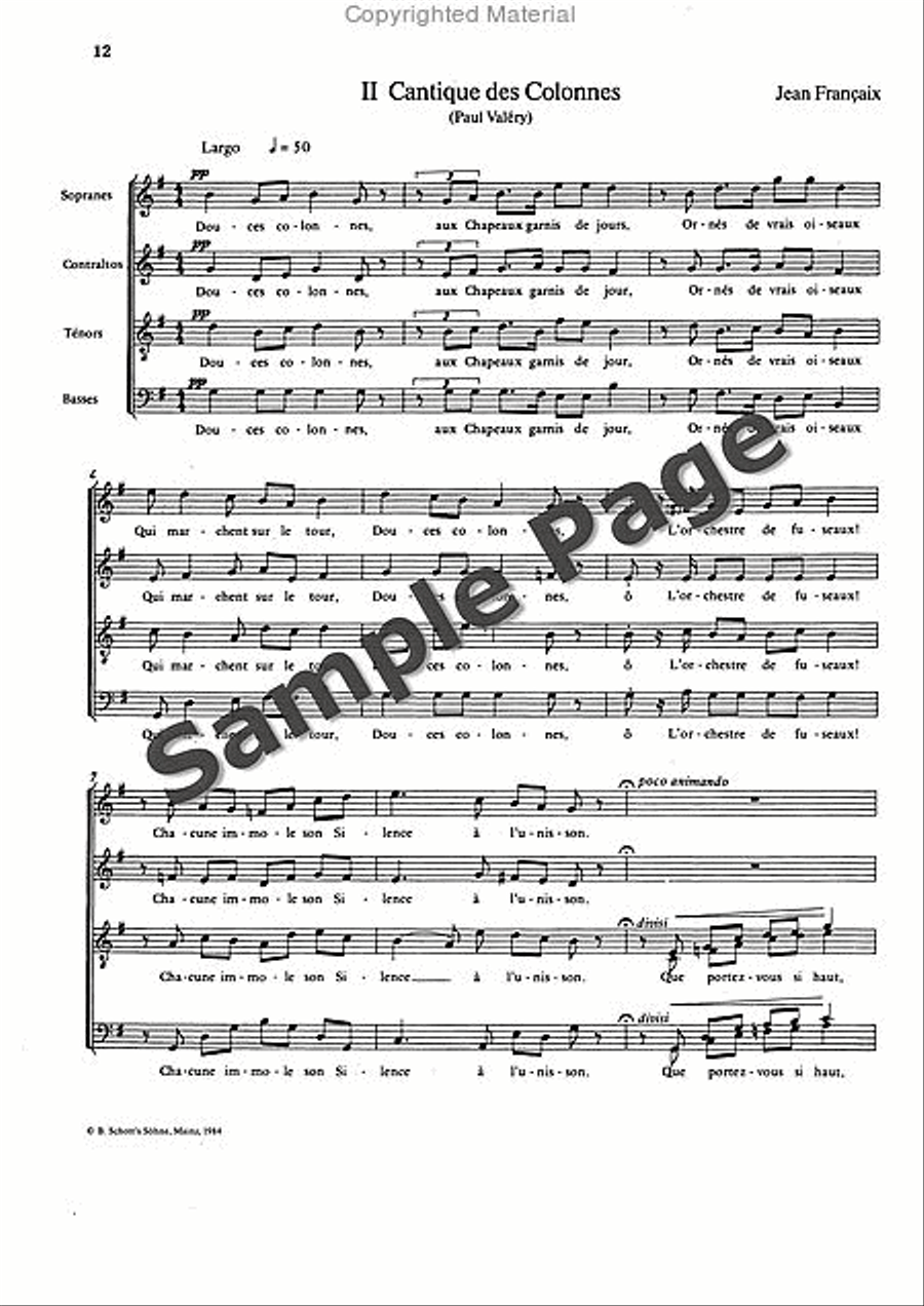 3 Poemes of Paul Valery 3 Poemes of Paul Valery SSAATTBB scores gallery preview page 13