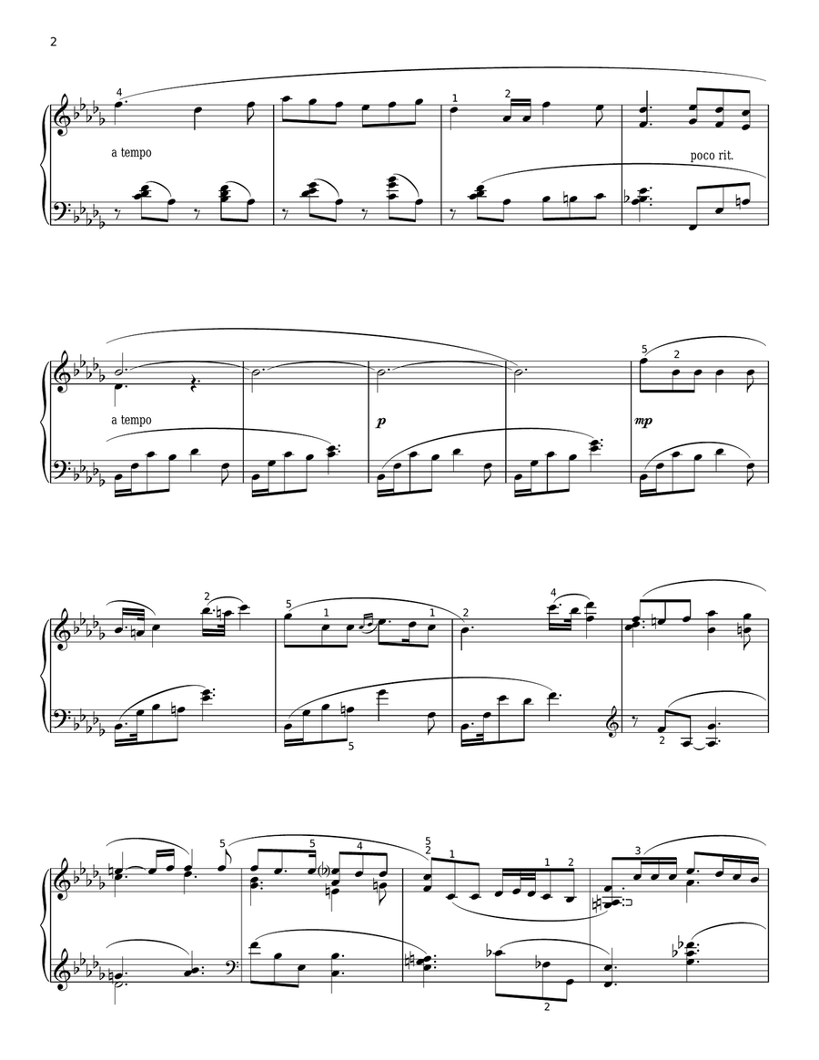 Una Furtiva Lagrima (The Elixir Of Love) (arr. Lee Evans) Piano Solo scores gallery preview page 2