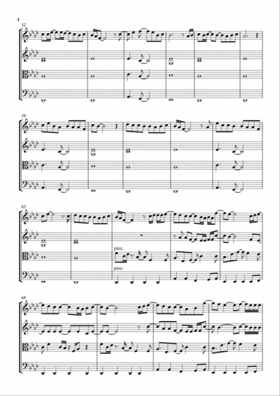 What Do You Mean? String Quartet scores gallery preview page 4
