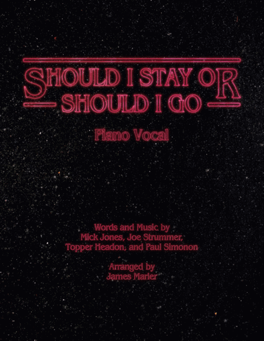 Should I Stay Or Should I Go Piano, Vocal, Guitar scores gallery preview page 1