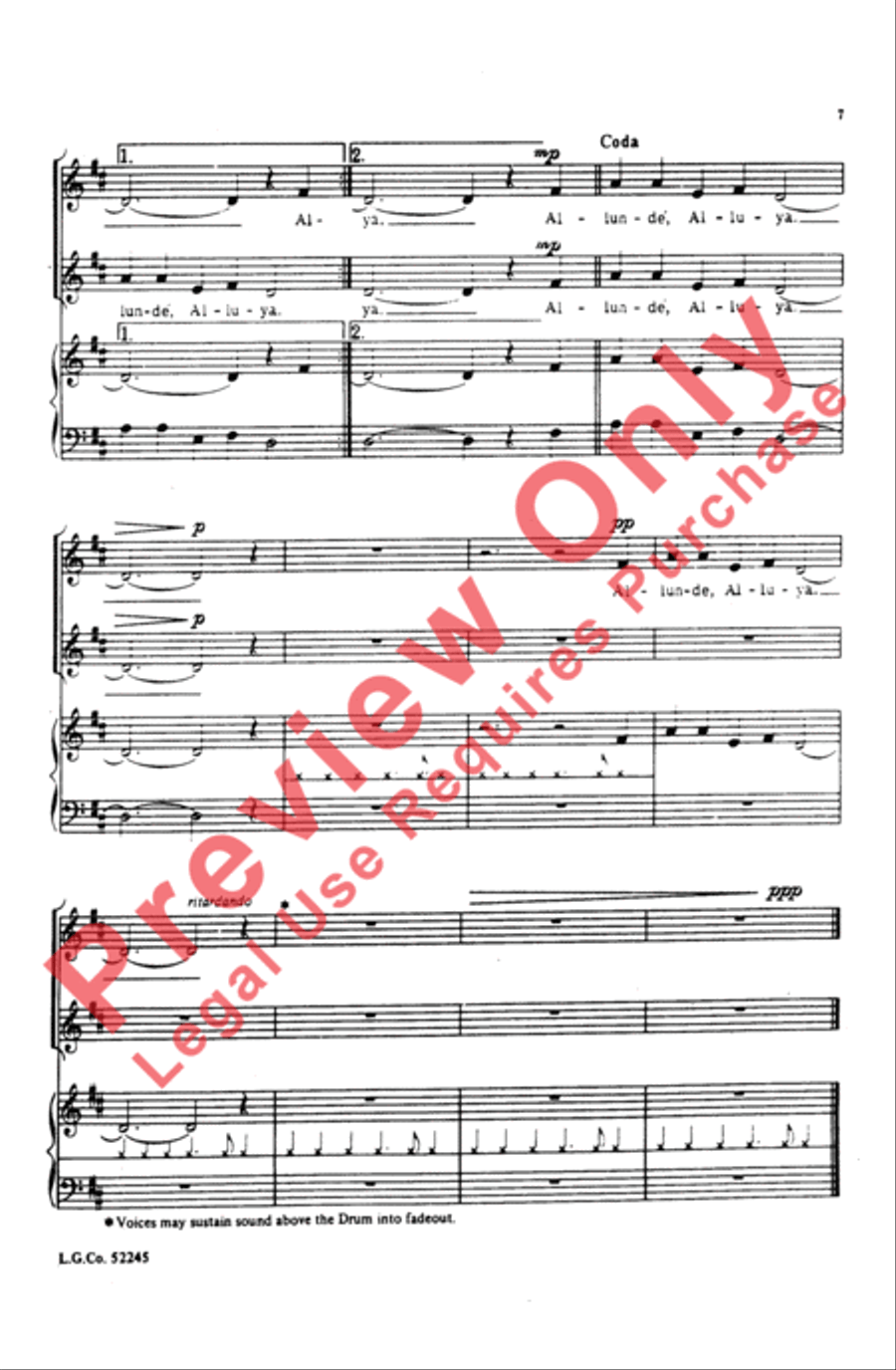 Allunde' Alluya 3-Part scores gallery preview page 7