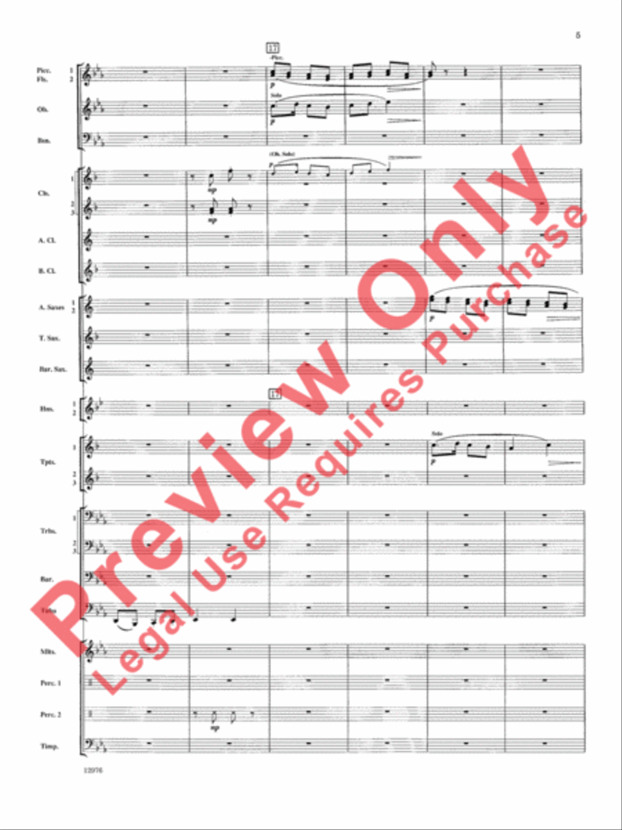 Fantasy on Yankee Doodle Concert Band scores gallery preview page 6