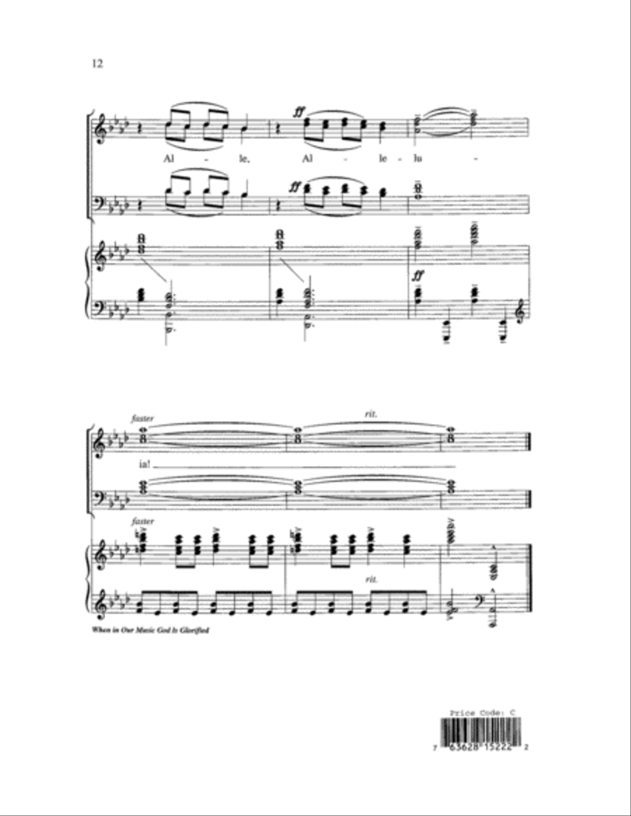When in Our Music God Is Glorified 4-Part scores gallery preview page 12