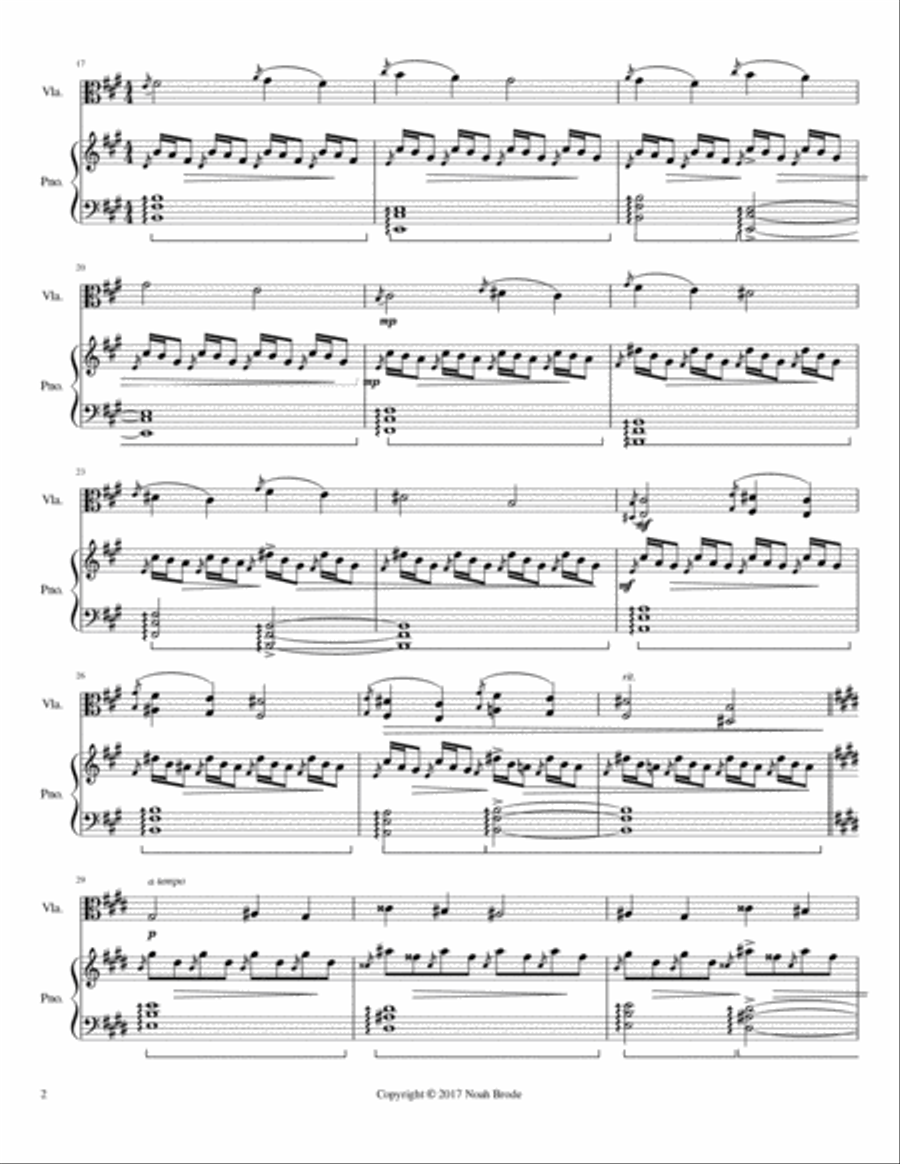 The Oort Cloud - For Viola and Piano Piano scores gallery preview page 2