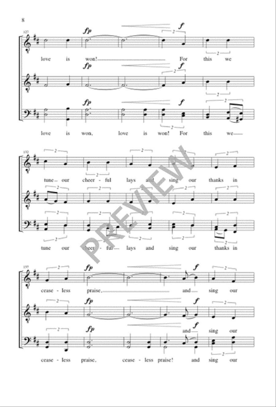 All Praise to Thee, Eternal Lord TTBB scores gallery preview page 8