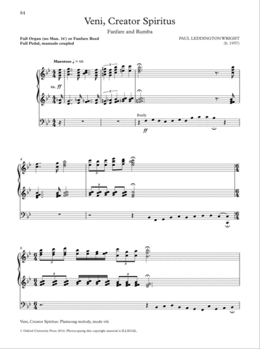 Oxford Hymn Settings for Organists: Pentecost and Trinity Organ Solo scores gallery preview page 13