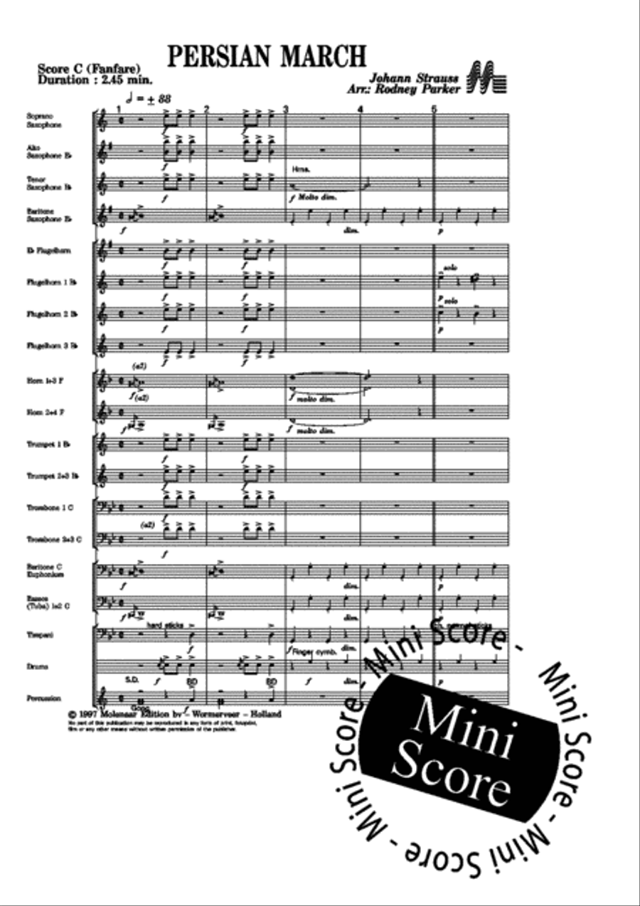Persian March Fanfare Band scores gallery preview page 7