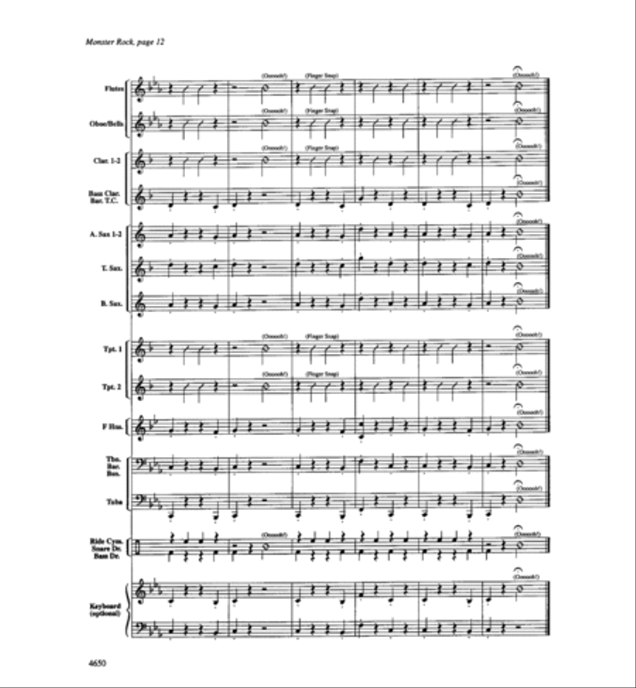 Monster Rock Concert Band scores gallery preview page 13