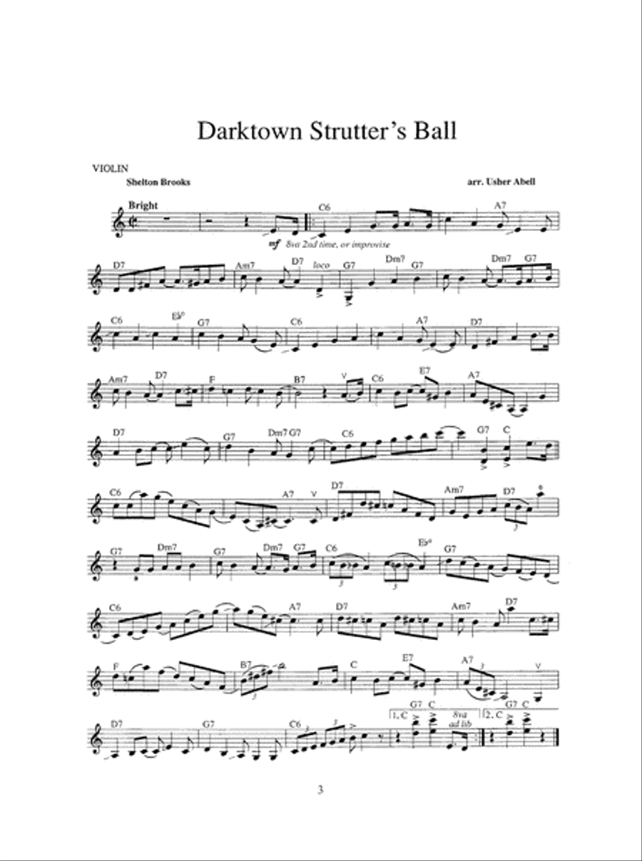 Jazz Violin Solos Violin Solo scores gallery preview page 4