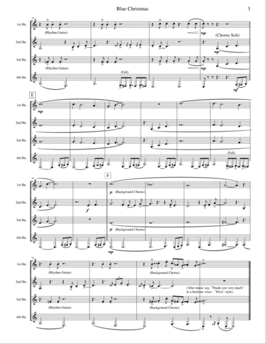 Blue Christmas Brass Trio scores gallery preview page 3