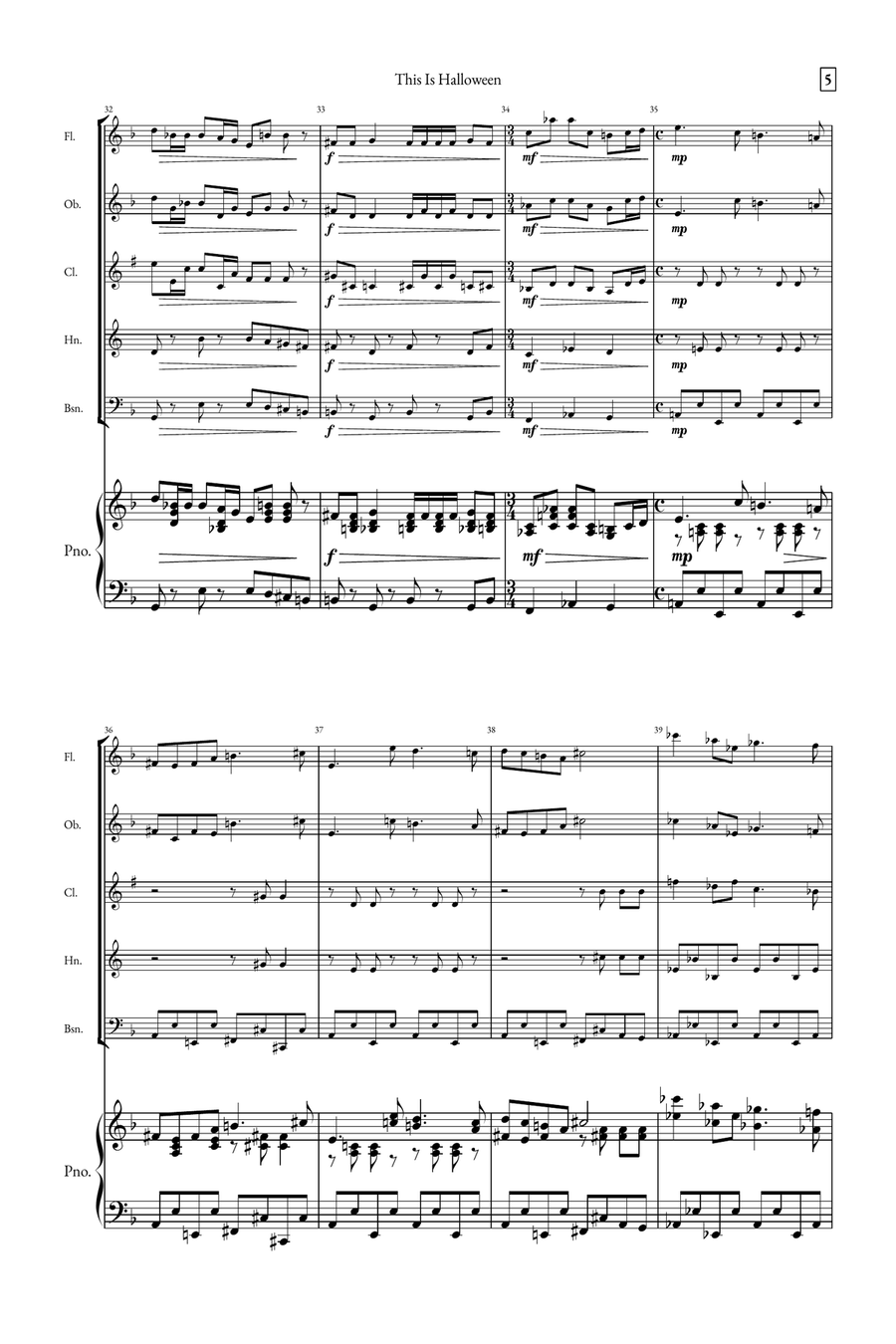 This Is Halloween Small Ensemble scores gallery preview page 5