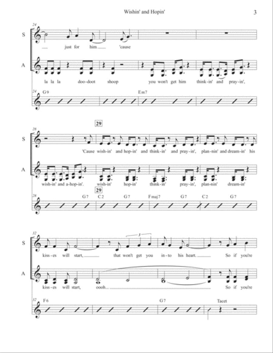 Wishin' And Hopin' Women's Choir scores gallery preview page 3