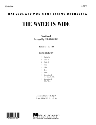 Book cover for The Water Is Wide - Full Score