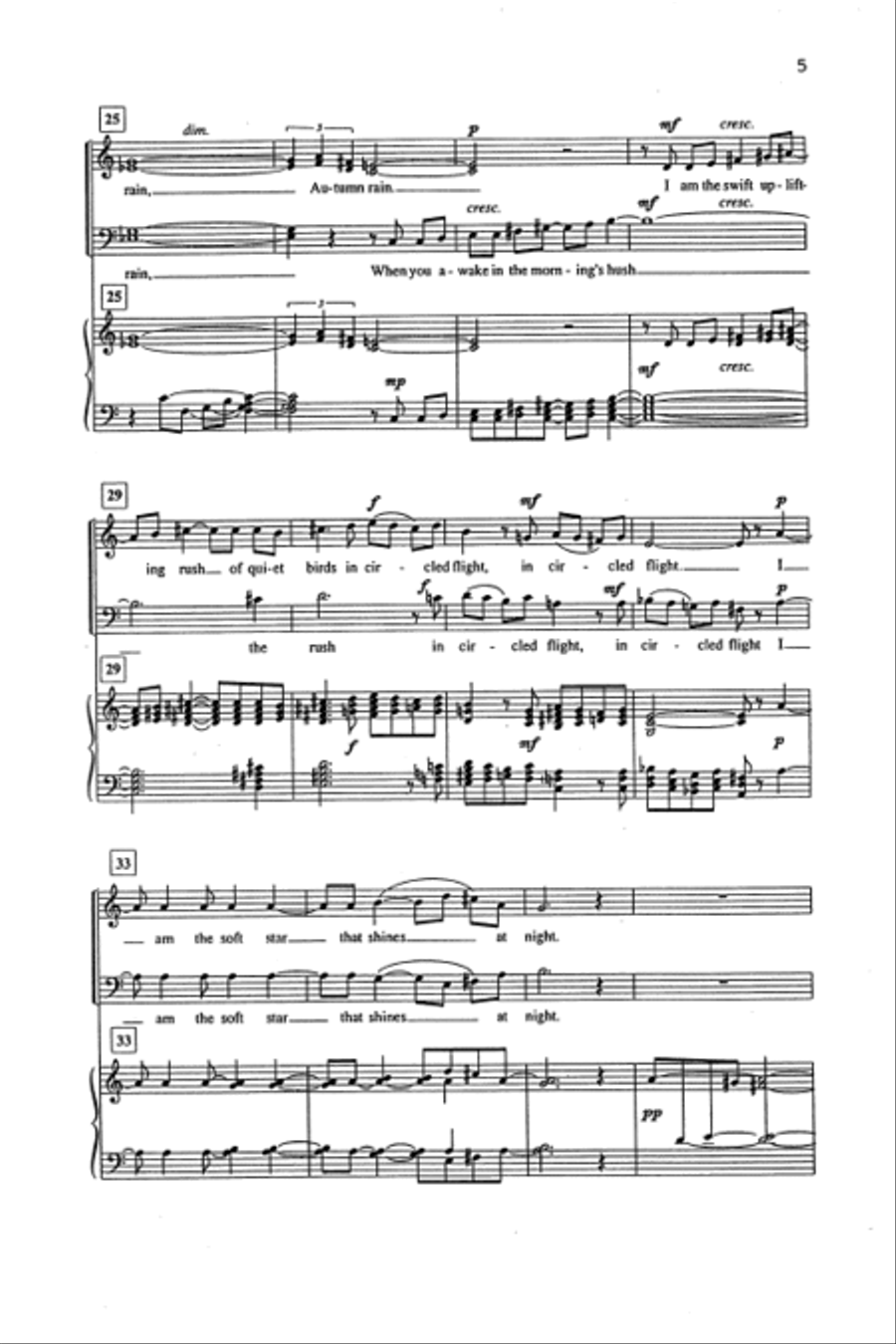 I Am the Wind (SATB) 4-Part scores gallery preview page 4