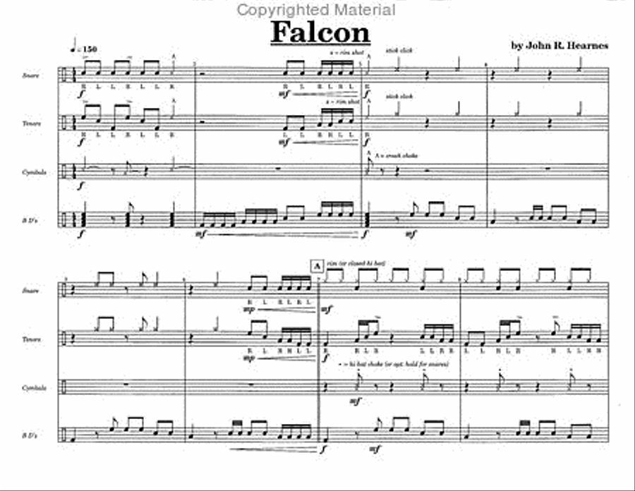 Falcon Falcon Percussion Ensemble scores gallery preview page 3